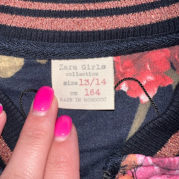 Zara jacket with flower pattern worn twice - Picture 2 of 3